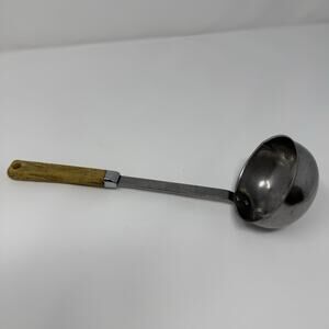 Maid of Honor Stainless Steel SOUP LADLE Spoon Chili Dipper with Wood Handle USA